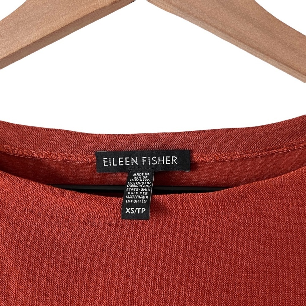 Eileen Fisher Rust Burnt Orange Sleeveless Oversized Boxy Dress Tunic Size XS - Picture 4 of 10